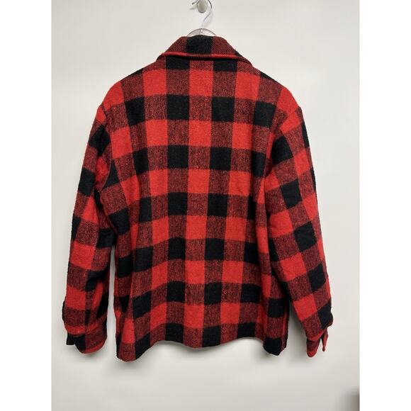 ASO Vintage 70s Mens L Buffalo Plaid Wool Hunting Coat Alternative Ed Gein - Picture 11 of 16